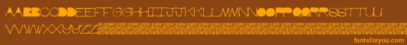 Hotbone Font – Orange Fonts on Brown Background