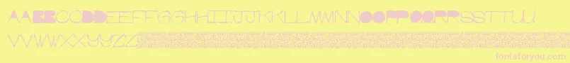 Hotbone-fontti – vaaleanpunaiset fontit keltaisella taustalla