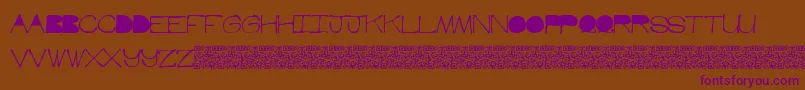 Hotbone-Schriftart – Violette Schriften auf braunem Hintergrund