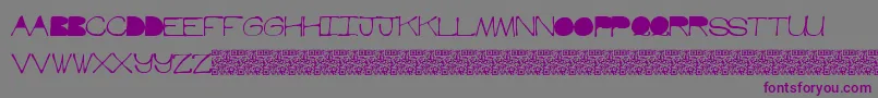 フォントHotbone – 紫色のフォント、灰色の背景