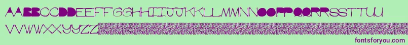 Hotbone-Schriftart – Violette Schriften auf grünem Hintergrund
