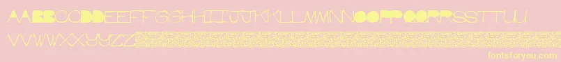 Hotbone-Schriftart – Gelbe Schriften auf rosa Hintergrund