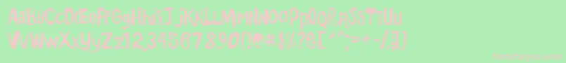 Markmf Font – Pink Fonts on Green Background