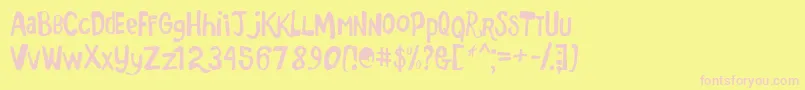 More about Markmf Font Markmf Font – Pink Fonts on Yellow Background