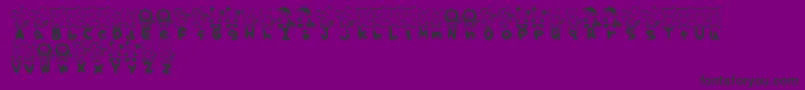 Шрифт PiDoButsu – чёрные шрифты на фиолетовом фоне