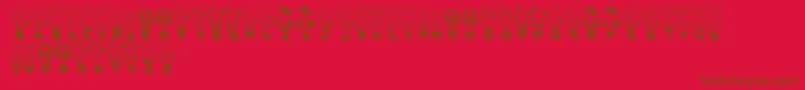 PiDoButsu Font – Brown Fonts on Red Background