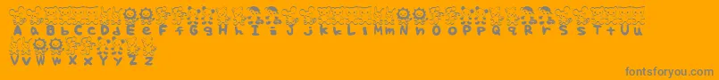 PiDoButsu Font – Gray Fonts on Orange Background