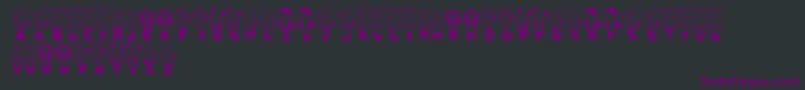 Czcionka PiDoButsu – fioletowe czcionki na czarnym tle