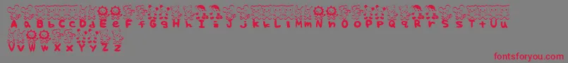 PiDoButsu Font – Red Fonts on Gray Background