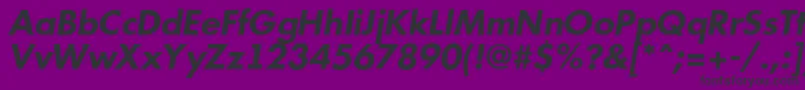 Futuri6 Font – Black Fonts on Purple Background
