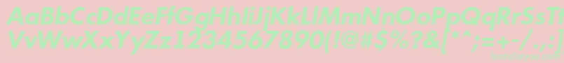 Futuri6 Font – Green Fonts on Pink Background