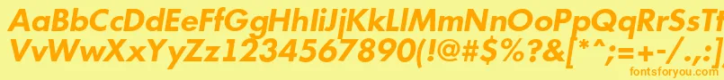 Futuri6 Font – Orange Fonts on Yellow Background