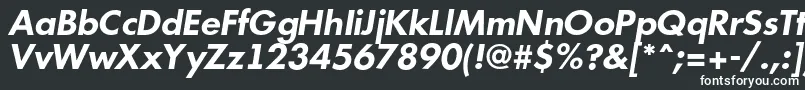Futuri6-fontti – valkoiset fontit mustalla taustalla