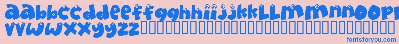 Eyeonlyhaveeyesforyou Font – Blue Fonts on Pink Background