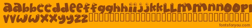 Eyeonlyhaveeyesforyou Font – Brown Fonts on Orange Background