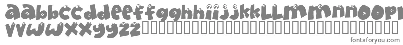 Eyeonlyhaveeyesforyou-fontti – harmaat kirjasimet valkoisella taustalla