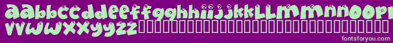 Eyeonlyhaveeyesforyou Font – Green Fonts on Purple Background