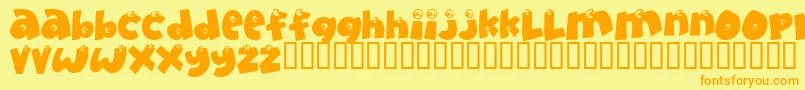Eyeonlyhaveeyesforyou Font – Orange Fonts on Yellow Background