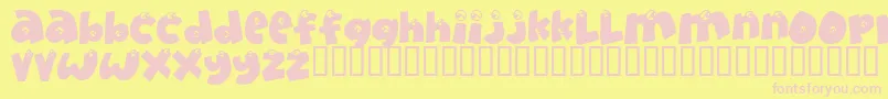 Eyeonlyhaveeyesforyou Font – Pink Fonts on Yellow Background