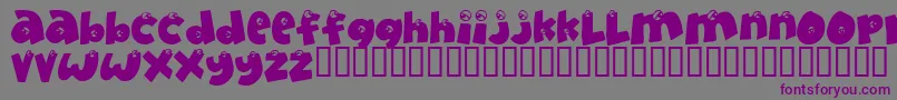 Eyeonlyhaveeyesforyou-fontti – violetit fontit harmaalla taustalla