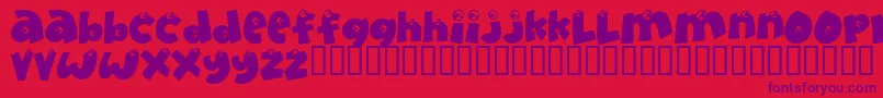 Eyeonlyhaveeyesforyou Font – Purple Fonts on Red Background