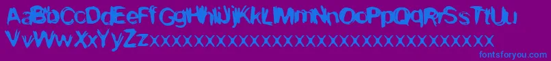 Kevin2 Font – Blue Fonts on Purple Background