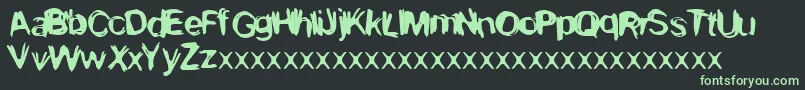 Kevin2 Font – Green Fonts on Black Background