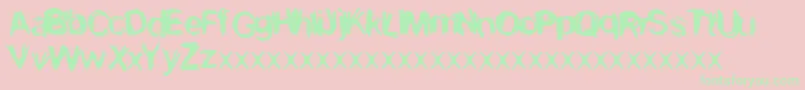 Kevin2 Font – Green Fonts on Pink Background