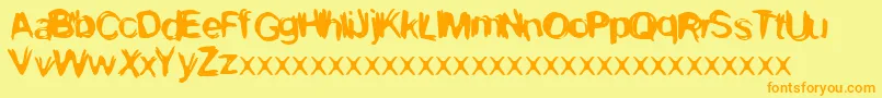 Kevin2 Font – Orange Fonts on Yellow Background