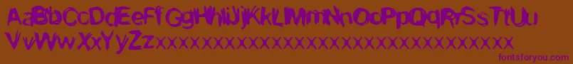 Kevin2 Font – Purple Fonts on Brown Background