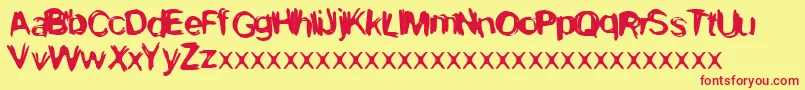 Kevin2 Font – Red Fonts on Yellow Background