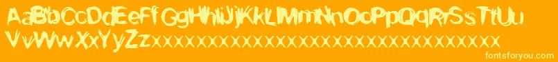 Kevin2 Font – Yellow Fonts on Orange Background