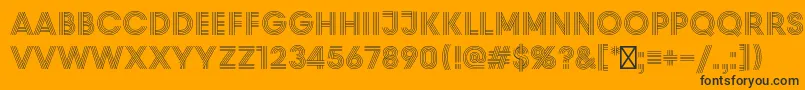 PrismRegular-Schriftart – Schwarze Schriften auf orangefarbenem Hintergrund