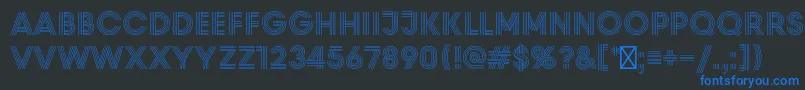 PrismRegular Font – Blue Fonts on Black Background