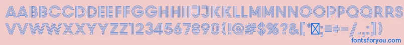 PrismRegular Font – Blue Fonts on Pink Background