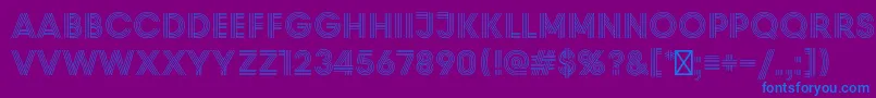 PrismRegular Font – Blue Fonts on Purple Background