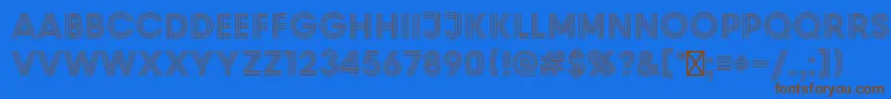 PrismRegular Font – Brown Fonts on Blue Background