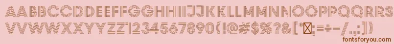 PrismRegular Font – Brown Fonts on Pink Background