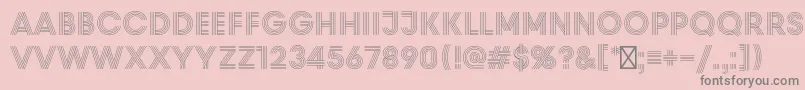 PrismRegular-Schriftart – Graue Schriften auf rosa Hintergrund