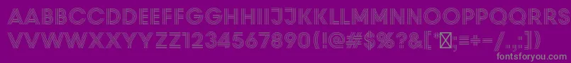 PrismRegular Font – Gray Fonts on Purple Background