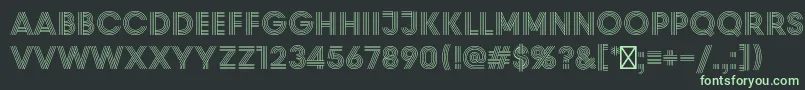 PrismRegular Font – Green Fonts on Black Background