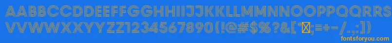 PrismRegular Font – Orange Fonts on Blue Background