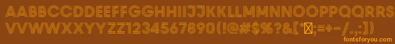 PrismRegular Font – Orange Fonts on Brown Background