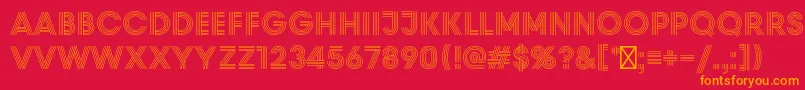 PrismRegular Font – Orange Fonts on Red Background