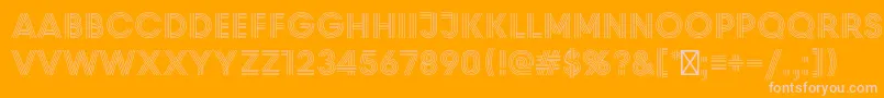 PrismRegular-Schriftart – Rosa Schriften auf orangefarbenem Hintergrund