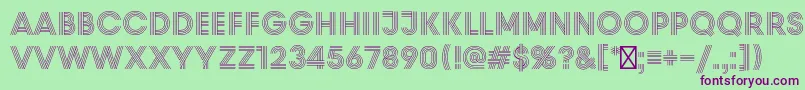 PrismRegular Font – Purple Fonts on Green Background