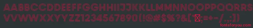 PrismRegular Font – Red Fonts on Black Background