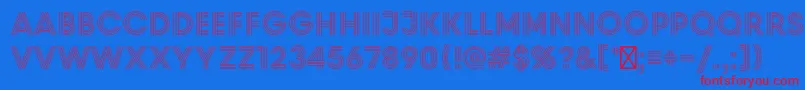 PrismRegular Font – Red Fonts on Blue Background