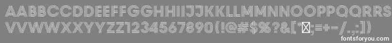 フォントPrismRegular – 灰色の背景に白い文字