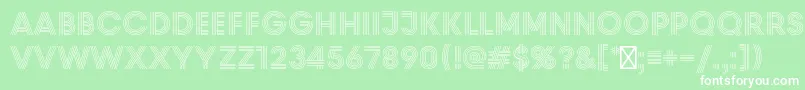 PrismRegular Font – White Fonts on Green Background